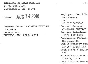 cropped image of letter from IRS