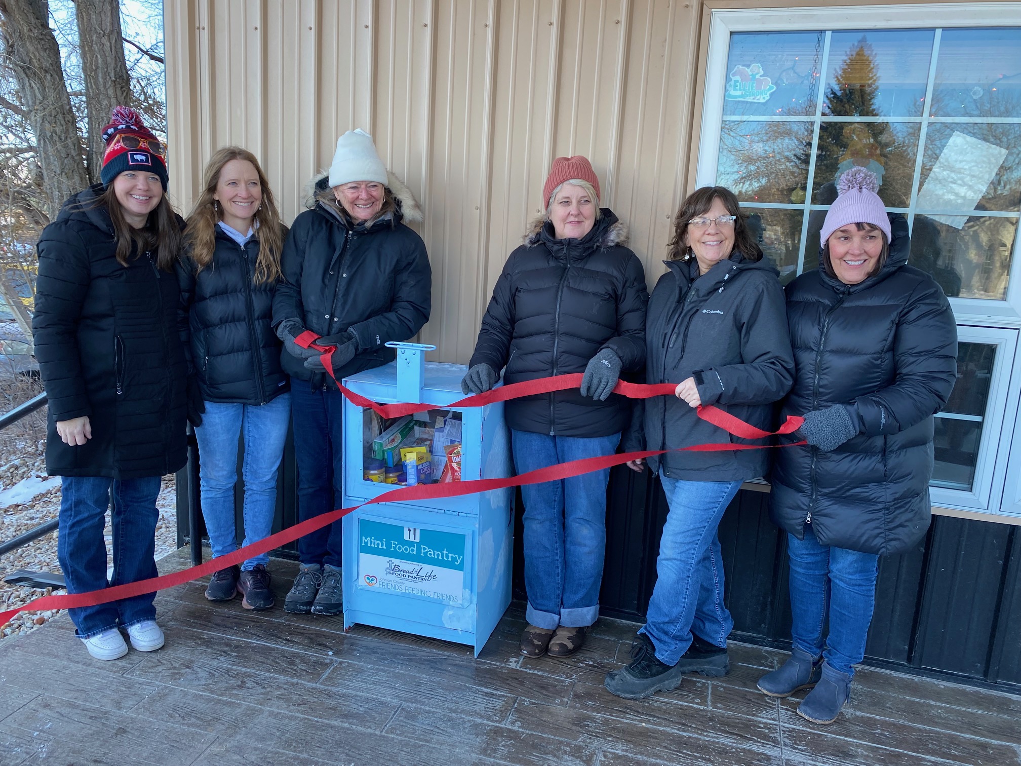 Ribbon Cutting Ceremony for the Mini Food Pantry Project was a success.